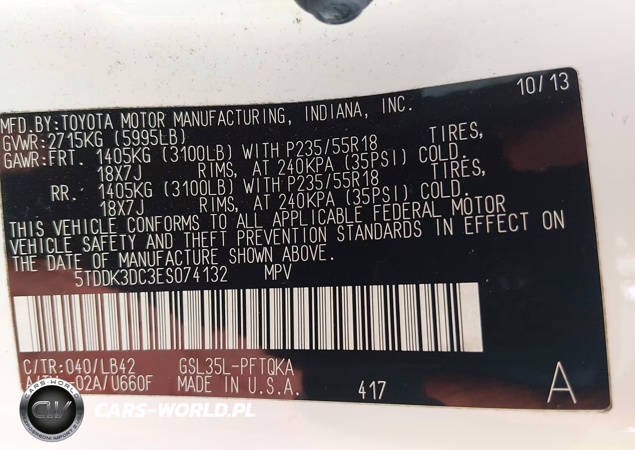 2014 Toyota Sienna Xle 7 Passenger VIN:5TDDK3DC3ES074132 - 9