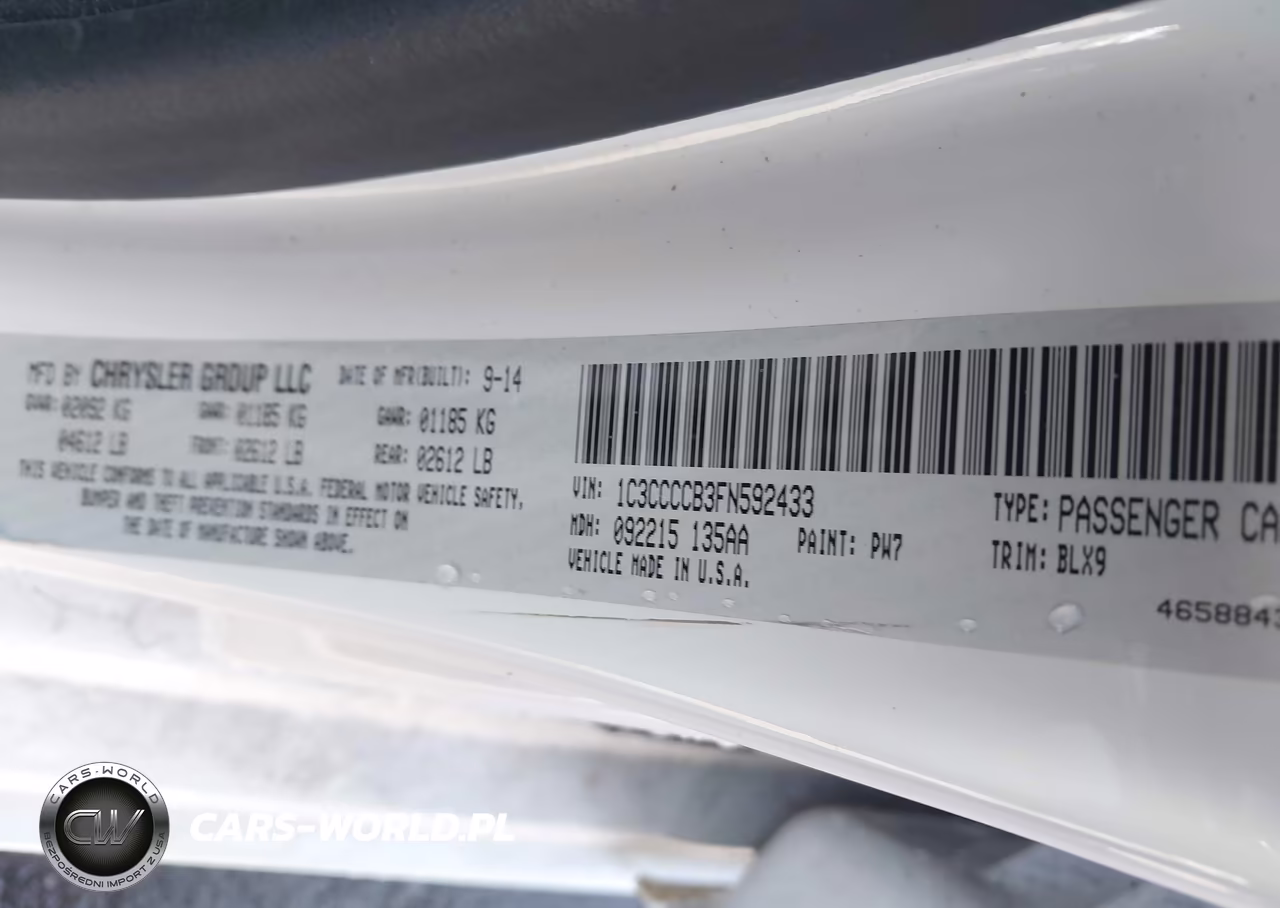 2015 Chrysler 200 C VIN:1C3CCCCB3FN592433 - 9