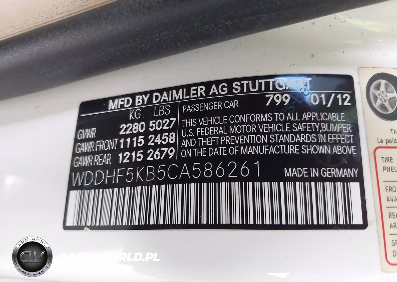 2012 Mercedes-Benz E 350 VIN:WDDHF5KB5CA586261 - 9
