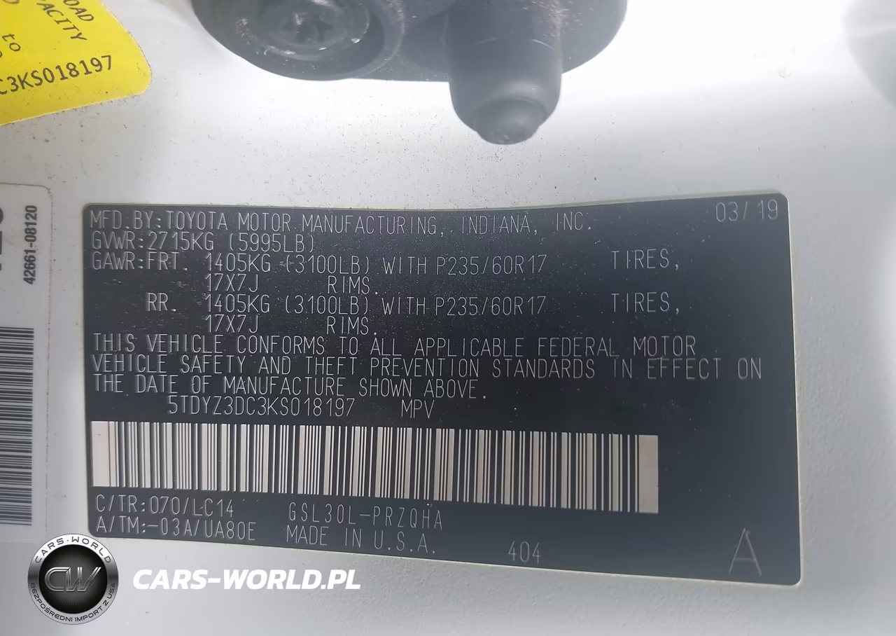 2019 Toyota Sienna Xle 8 Passenger VIN:5TDYZ3DC3KS018197 - 9