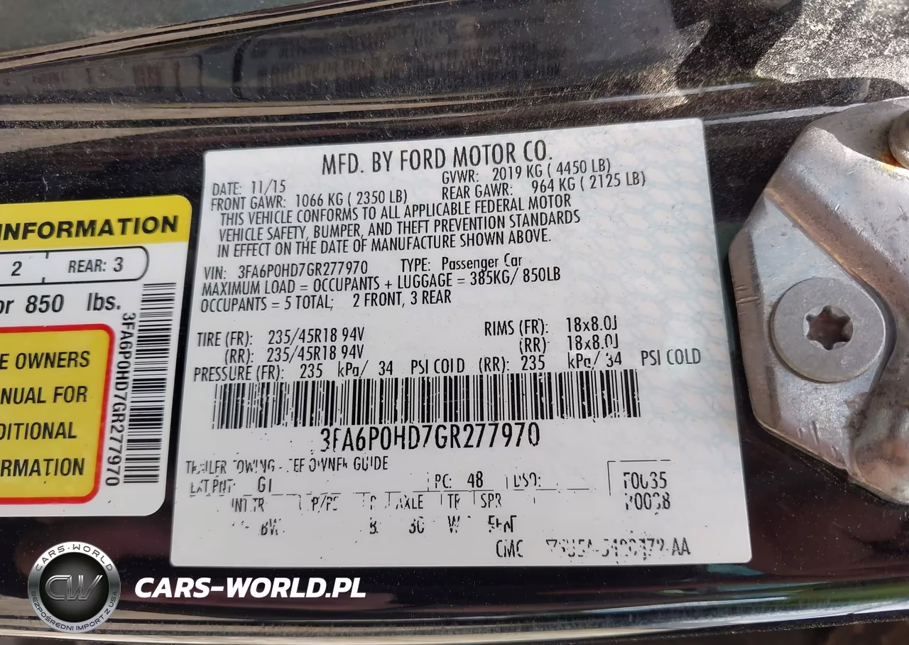 2016 Ford Fusion Se VIN:3FA6P0HD7GR277970 - 9