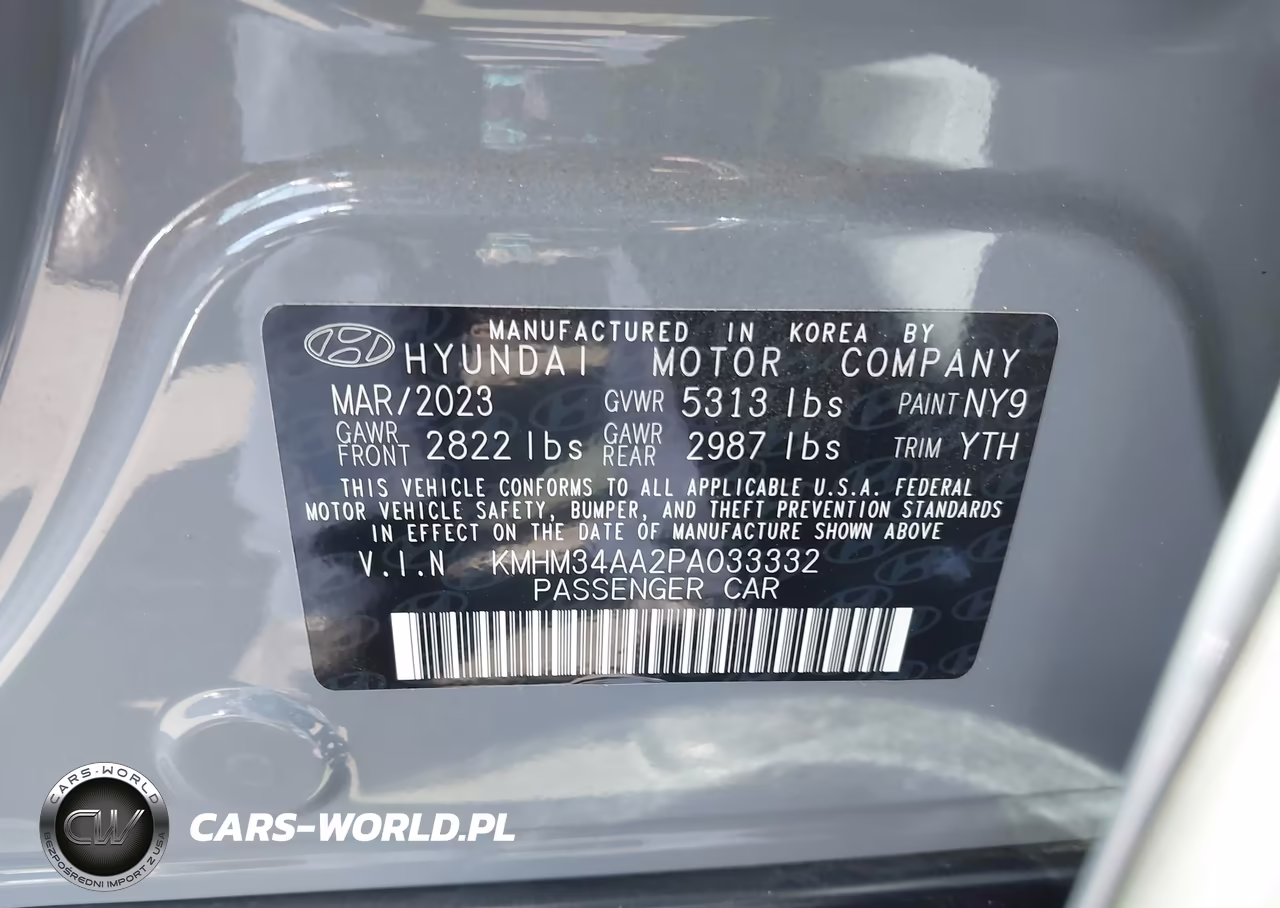 2023 Hyundai Ioniq 6 Sel VIN:KMHM34AA2PA033332 - 9