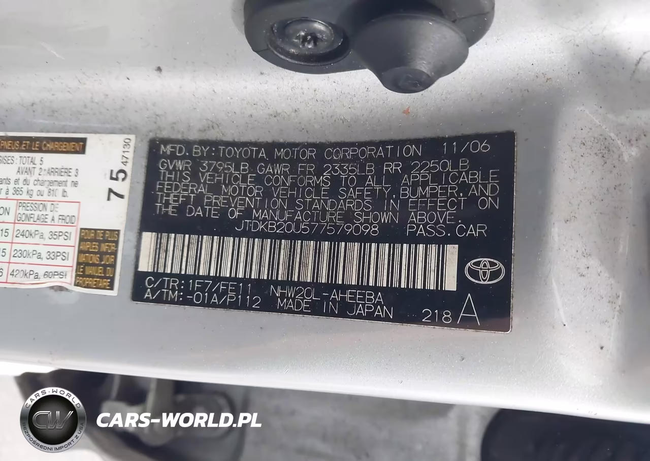 2007 Toyota Prius VIN:JTDKB20U577579098 - 9