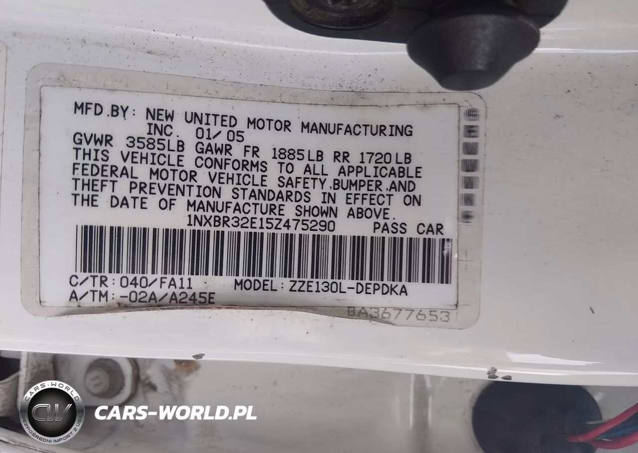 2005 Toyota Corolla Ce VIN:1NXBR32E15Z475290 - 9