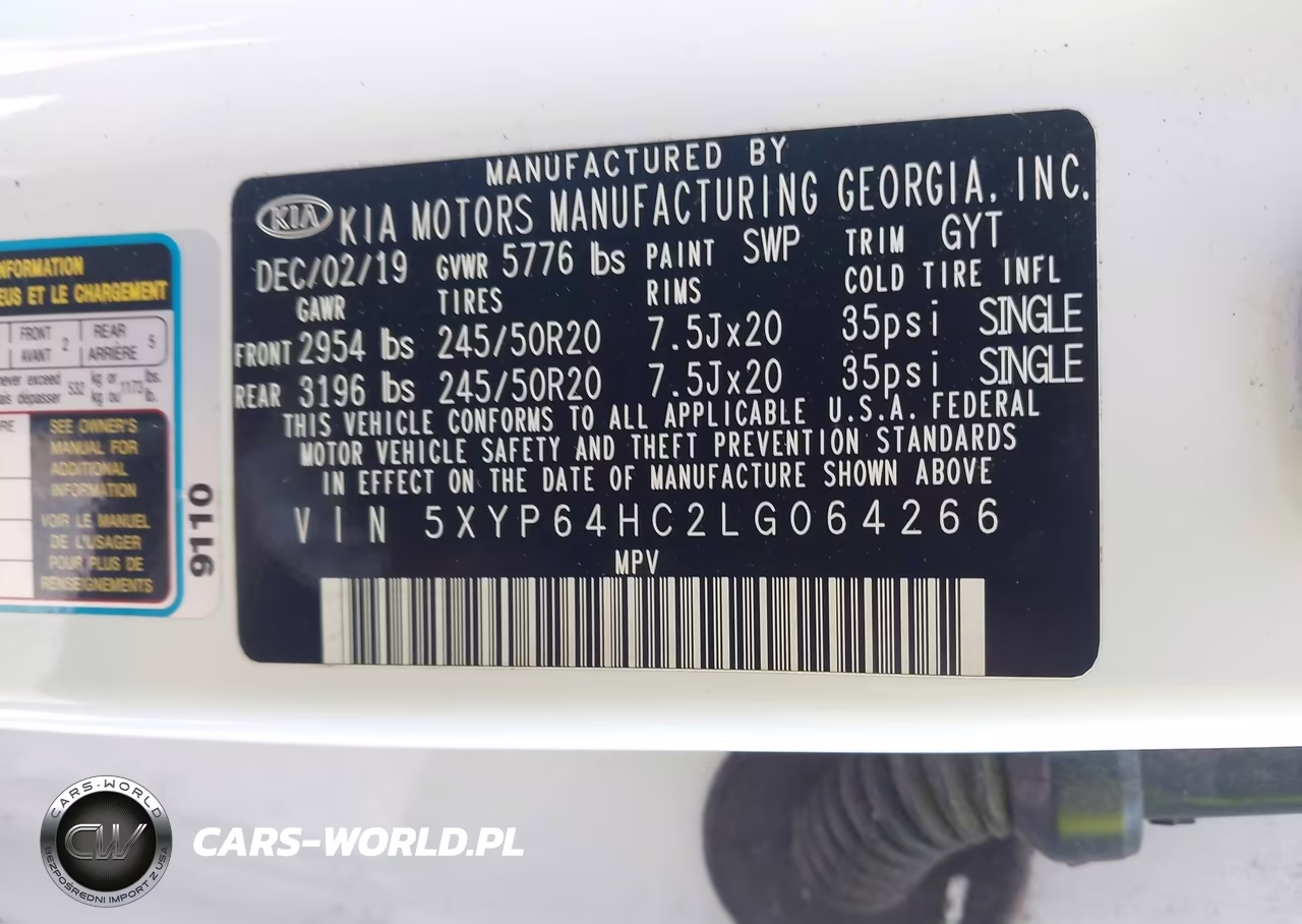 2020 Kia Telluride S VIN:5XYP64HC2LG064266 - 9