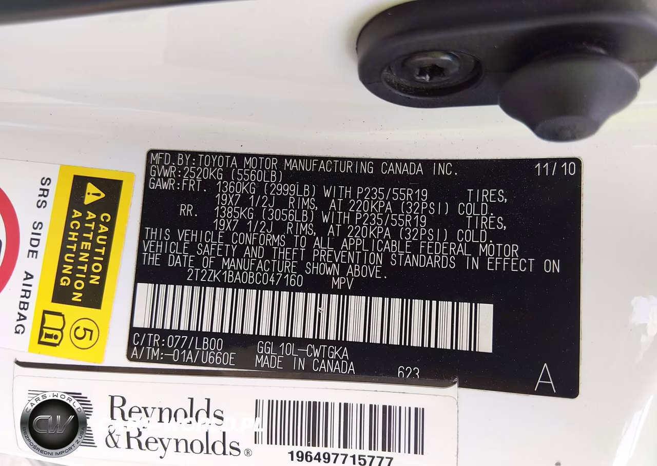 2011 Lexus Rx 350 VIN:2T2ZK1BA0BC047160 - 9