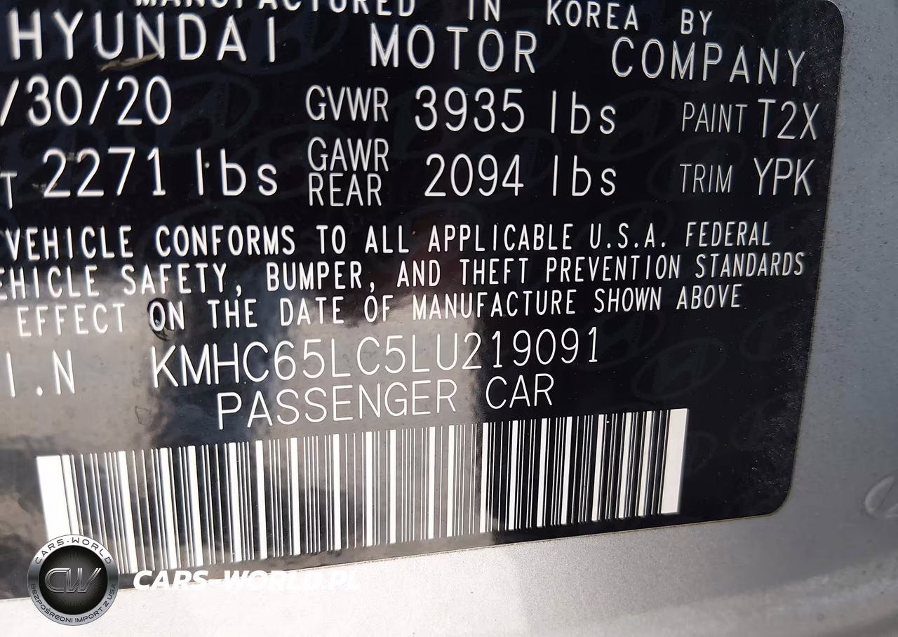 2020 Hyundai Ioniq Hybrid Blue VIN:KMHC65LC5LU219091 - 9