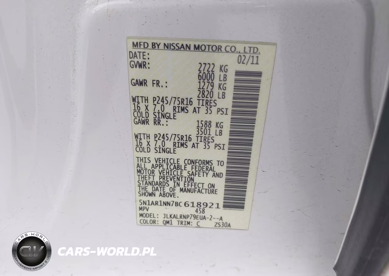2011 Nissan Pathfinder S VIN:5N1AR1NN7BC618921 - 9