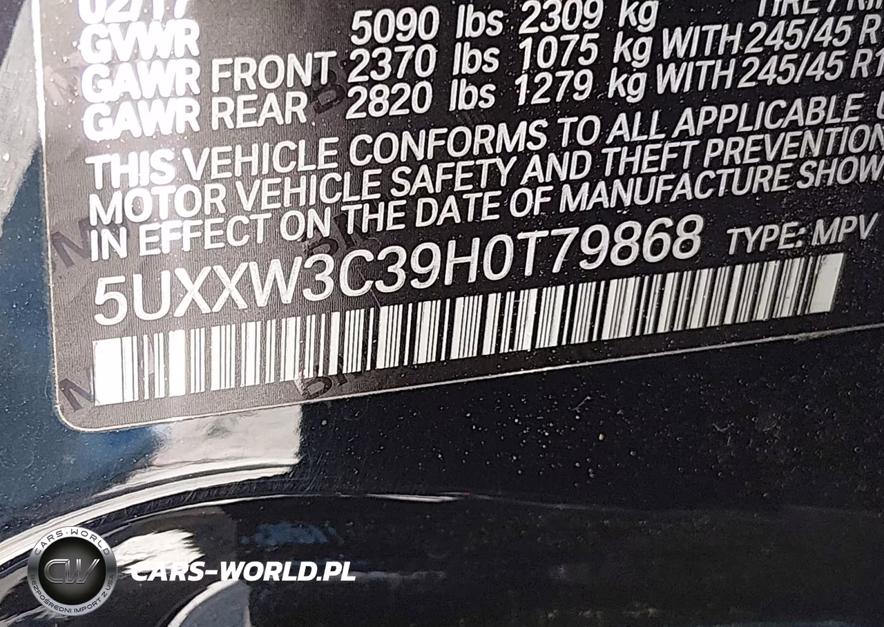 2017 BMW X4 xDrive28I VIN:5UXXW3C39H0T79868 - 9