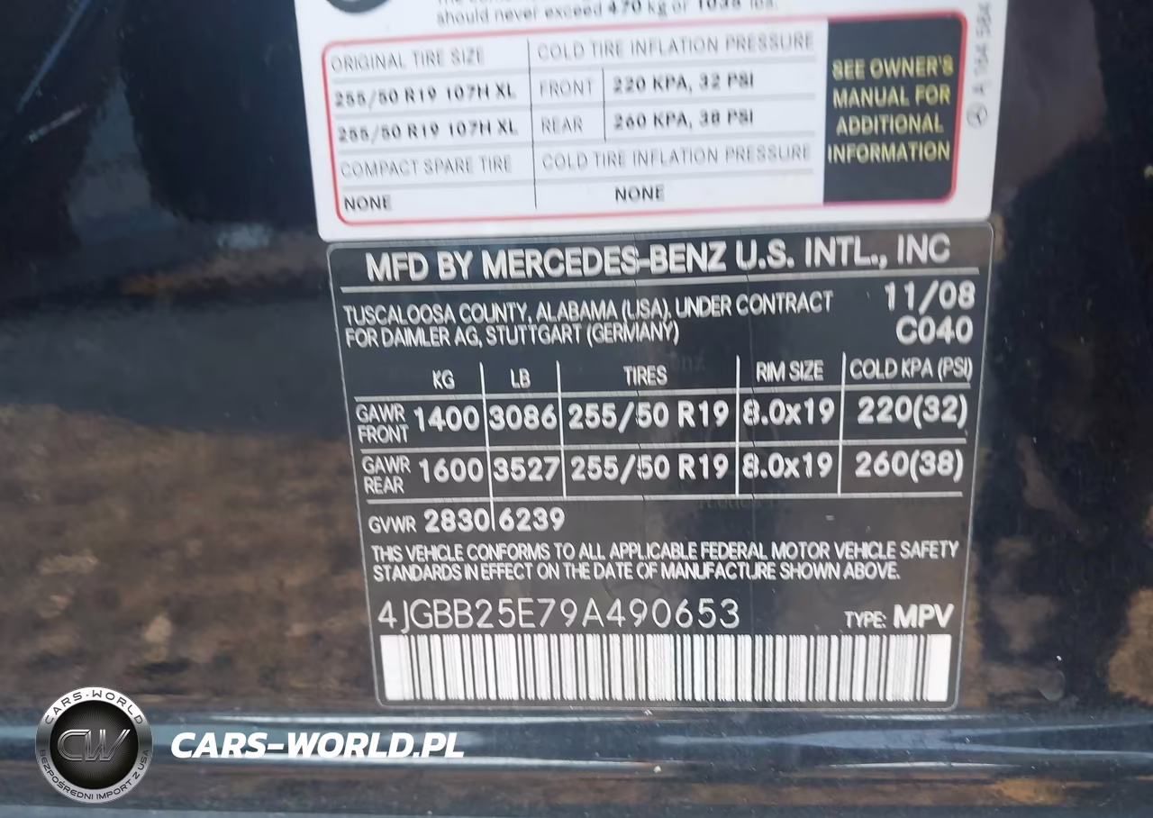 2009 Mercedes-Benz Ml 320 Bluetec 4Matic VIN:4JGBB25E79A490653 - 9
