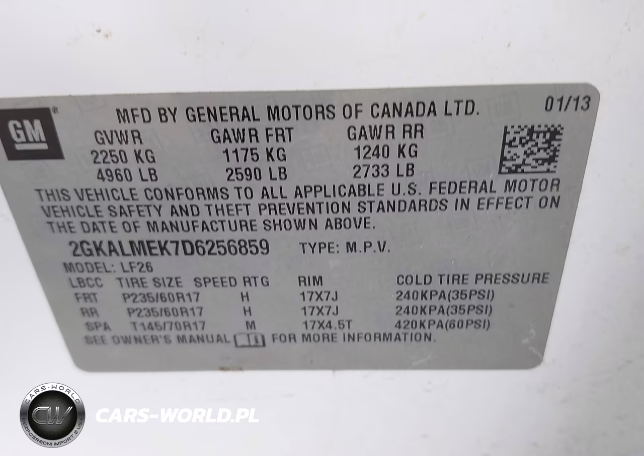2013 GMC Terrain Sle-1 VIN:2GKALMEK7D6256859 - 9