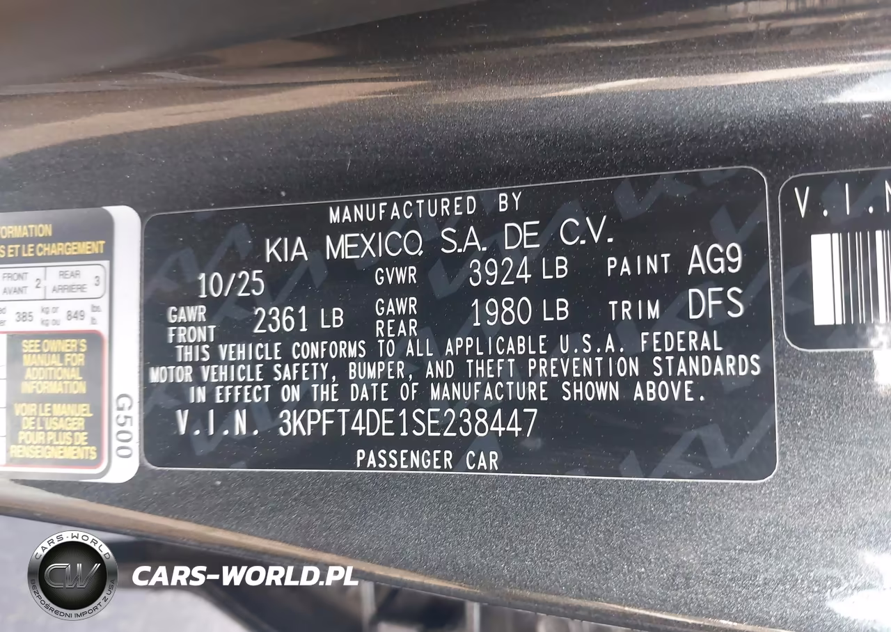 2025 Kia K4 Lxs VIN:3KPFT4DE1SE238447 - 9