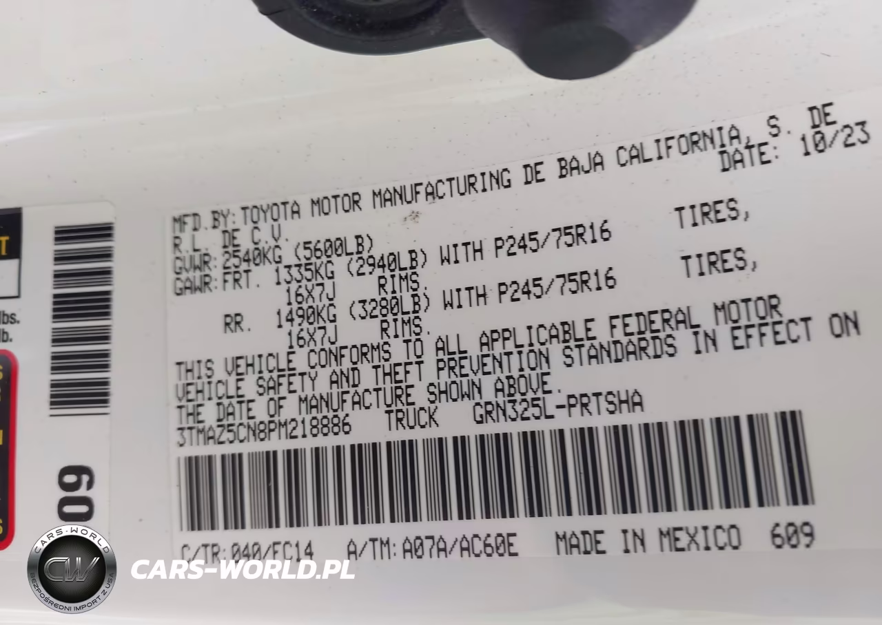 2023 Toyota Tacoma Sr5 V6 VIN:3TMAZ5CN8PM218886 - 9