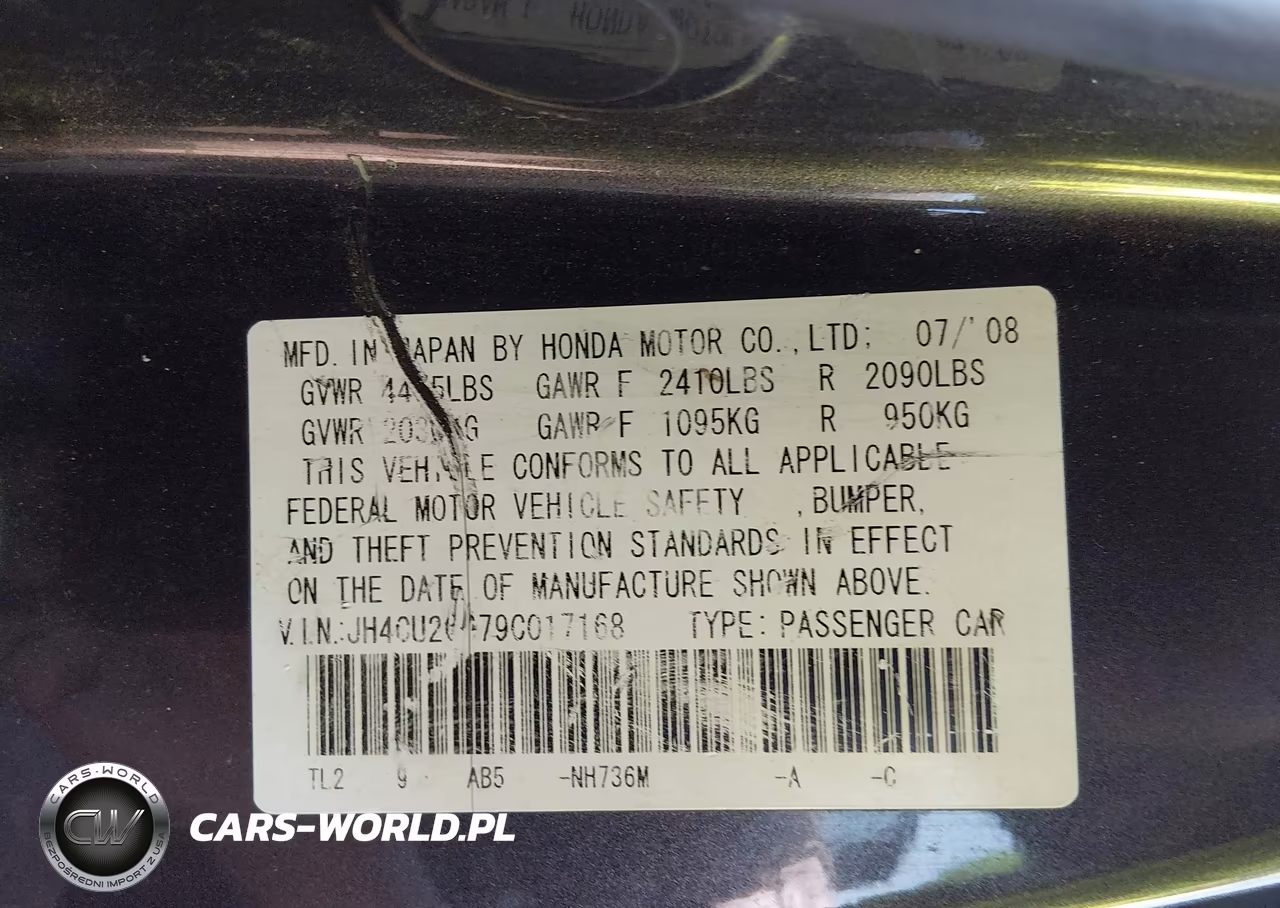 2009 Acura Tsx VIN:JH4CU26679C017168 - 9
