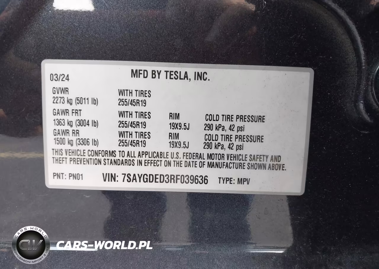 2024 Tesla Model Y Long Range Single Motor Rear-Wheel Drive-Rwd VIN:7SAYGDED3RF039636 - 9