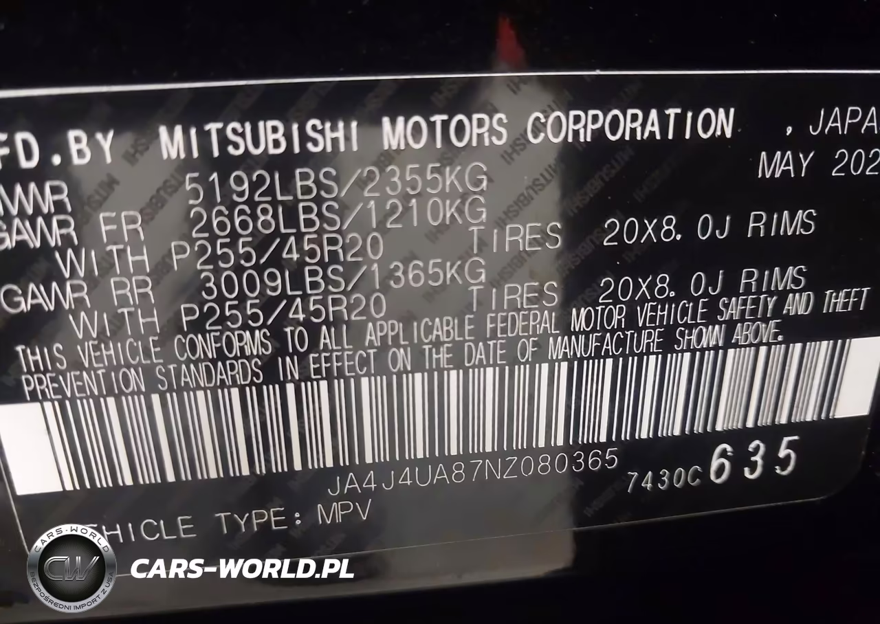 2022 Mitsubishi Outlander Se 2.5 S-Awc VIN:JA4J4UA87NZ080365 - 9