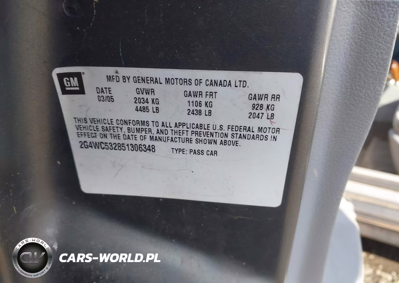 2005 Buick Lacrosse Cx VIN:2G4WC532851306348 - 9