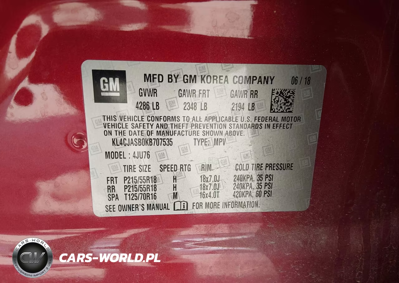 2019 Buick Encore Fwd Preferred VIN:KL4CJASB0KB707535 - 9