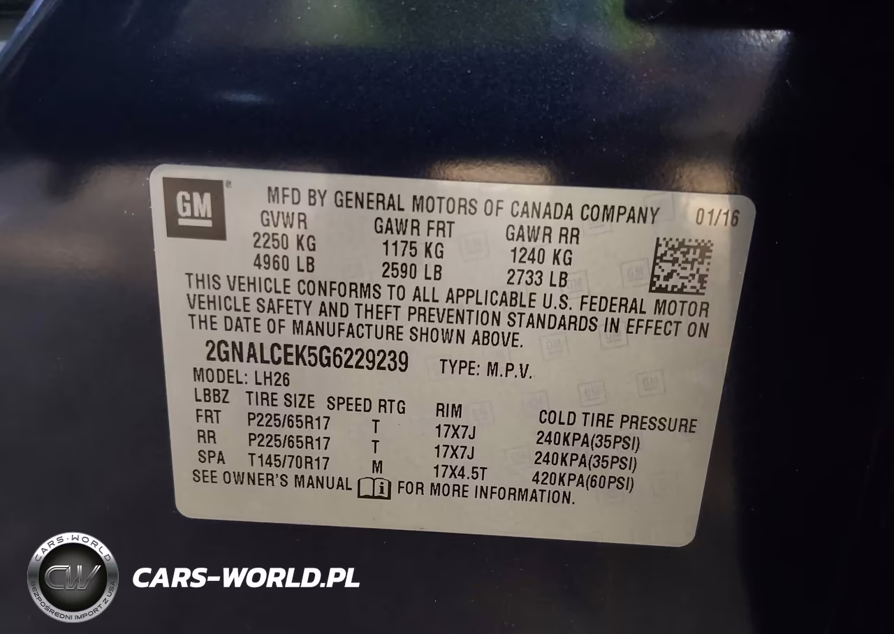 2016 Chevrolet Equinox Lt VIN:2GNALCEK5G6229239 - 9