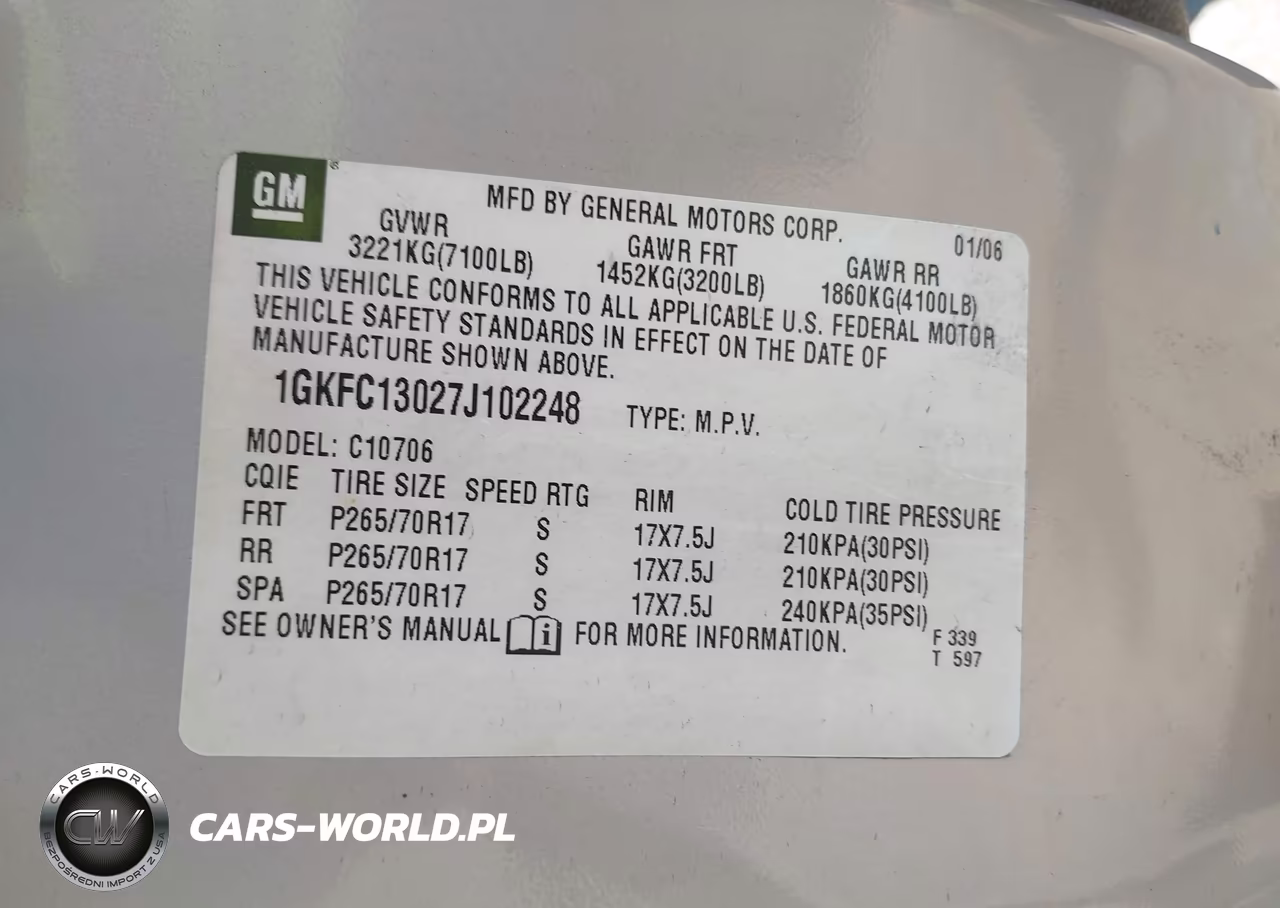 2007 GMC Yukon Slt VIN:1GKFC13027J102248 - 9