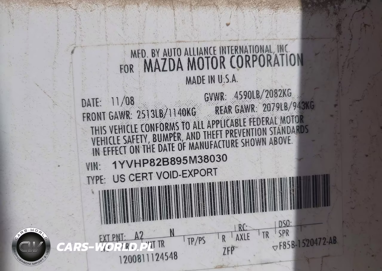 2009 Mazda Mazda6 S Grand Touring-S Touring VIN:1YVHP82B895M38030 - 9