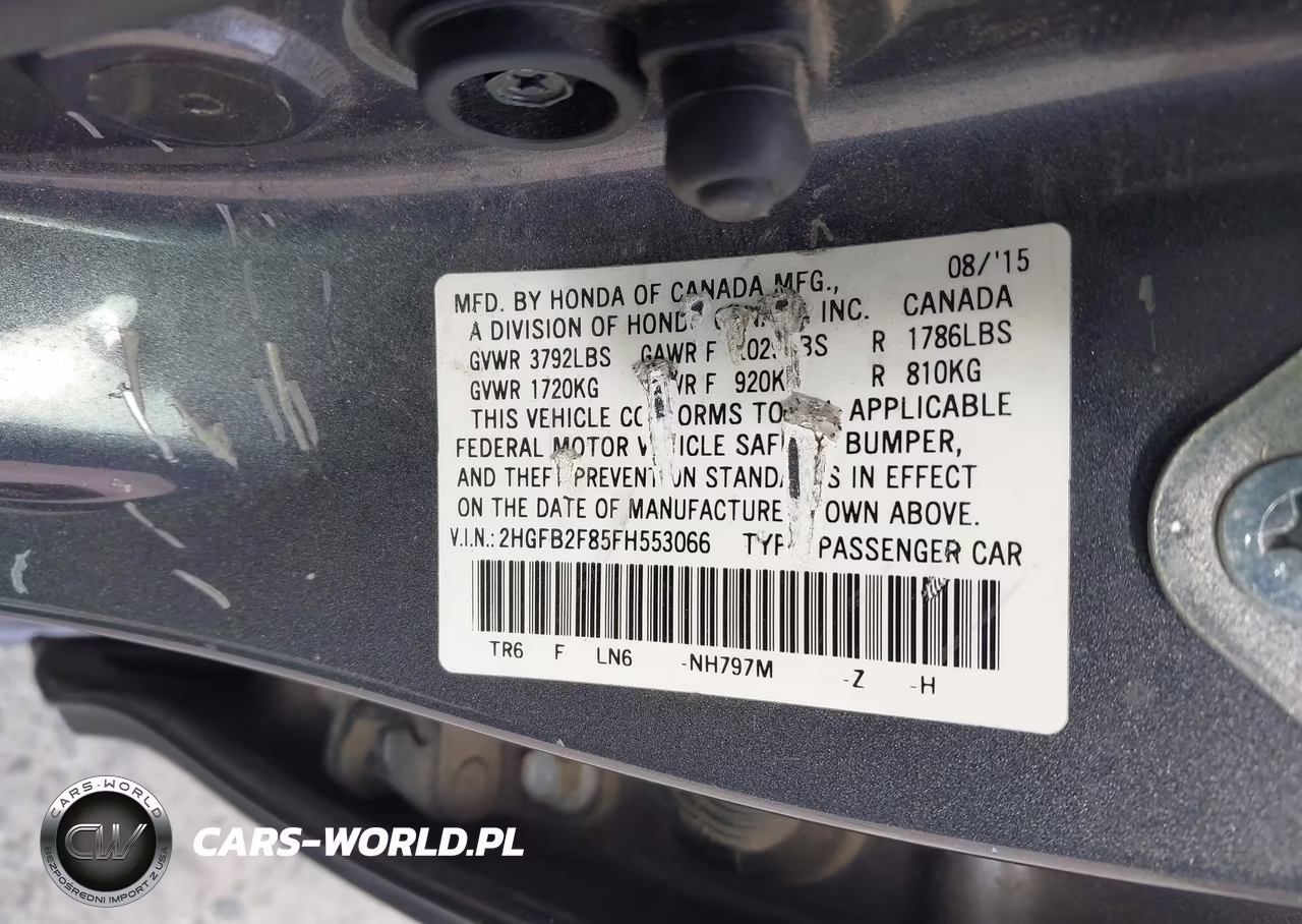 2015 Honda Civic Ex VIN:2HGFB2F85FH553066 - 9