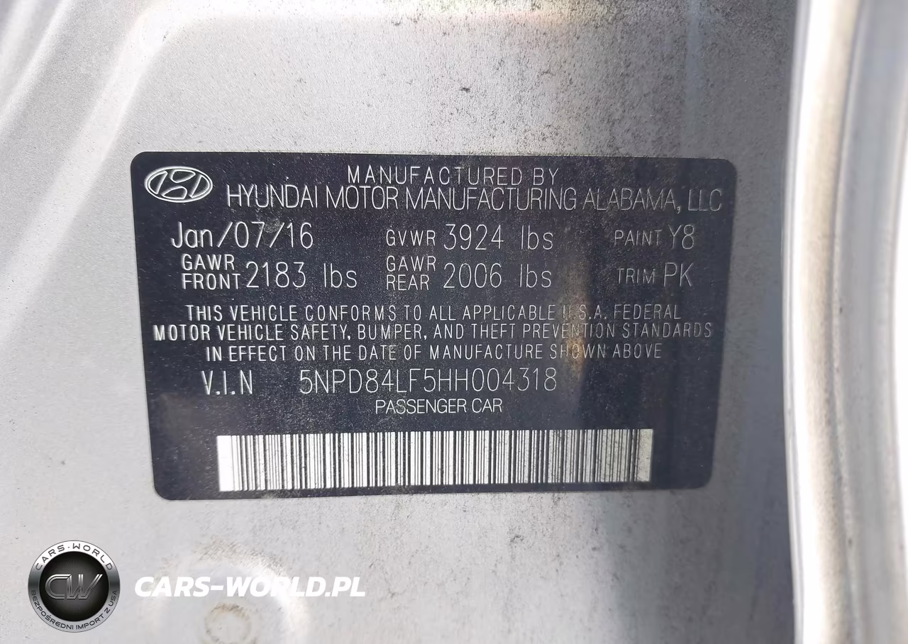 2017 Hyundai Elantra Se VIN:5NPD84LF5HH004318 - 9