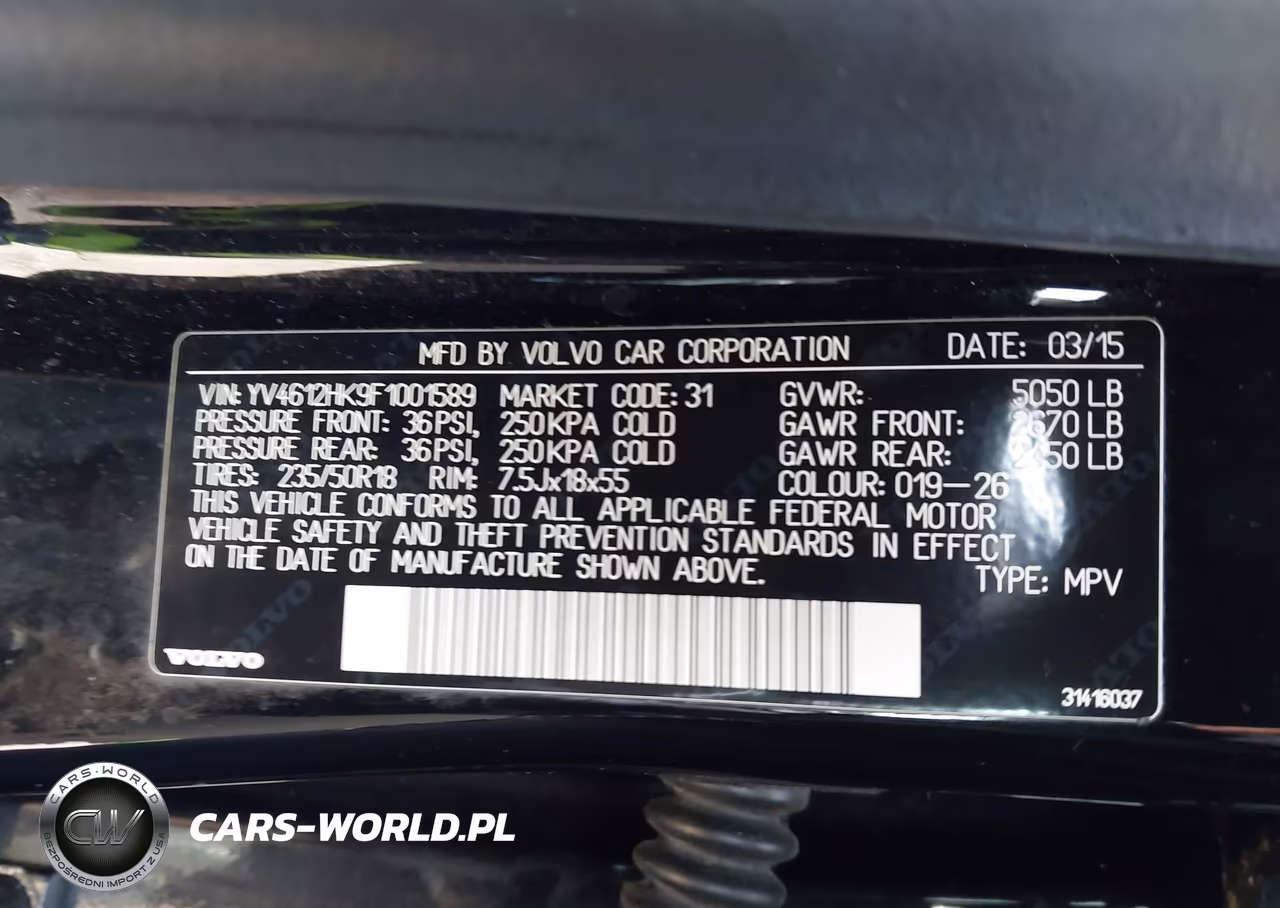 2015 Volvo V60 Cross Country T5 VIN:YV4612HK9F1001589 - 9