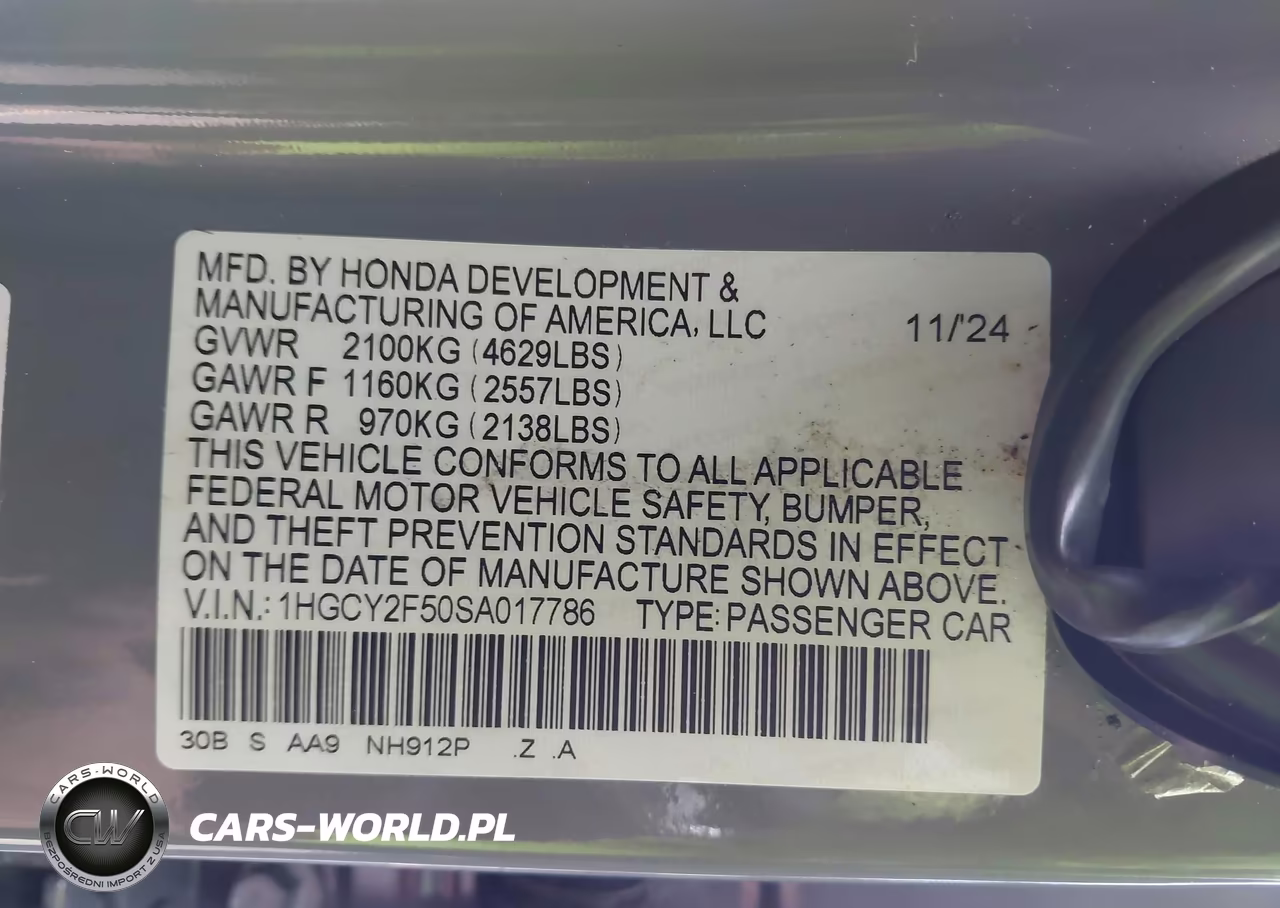 2025 Honda Accord Hybrid Sport VIN:1HGCY2F50SA017786 - 9