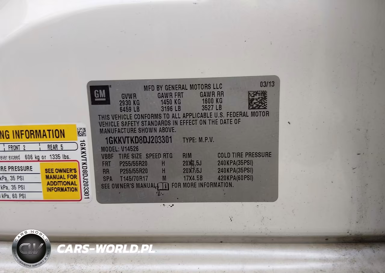 2013 GMC Acadia Denali VIN:1GKKVTKD8DJ203301 - 9