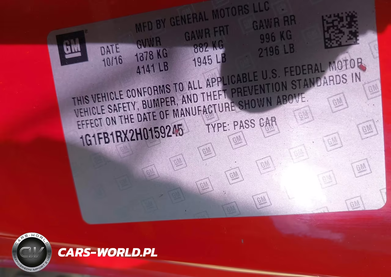 2017 Chevrolet Camaro 1Lt VIN:1G1FB1RX2H0159245 - 9