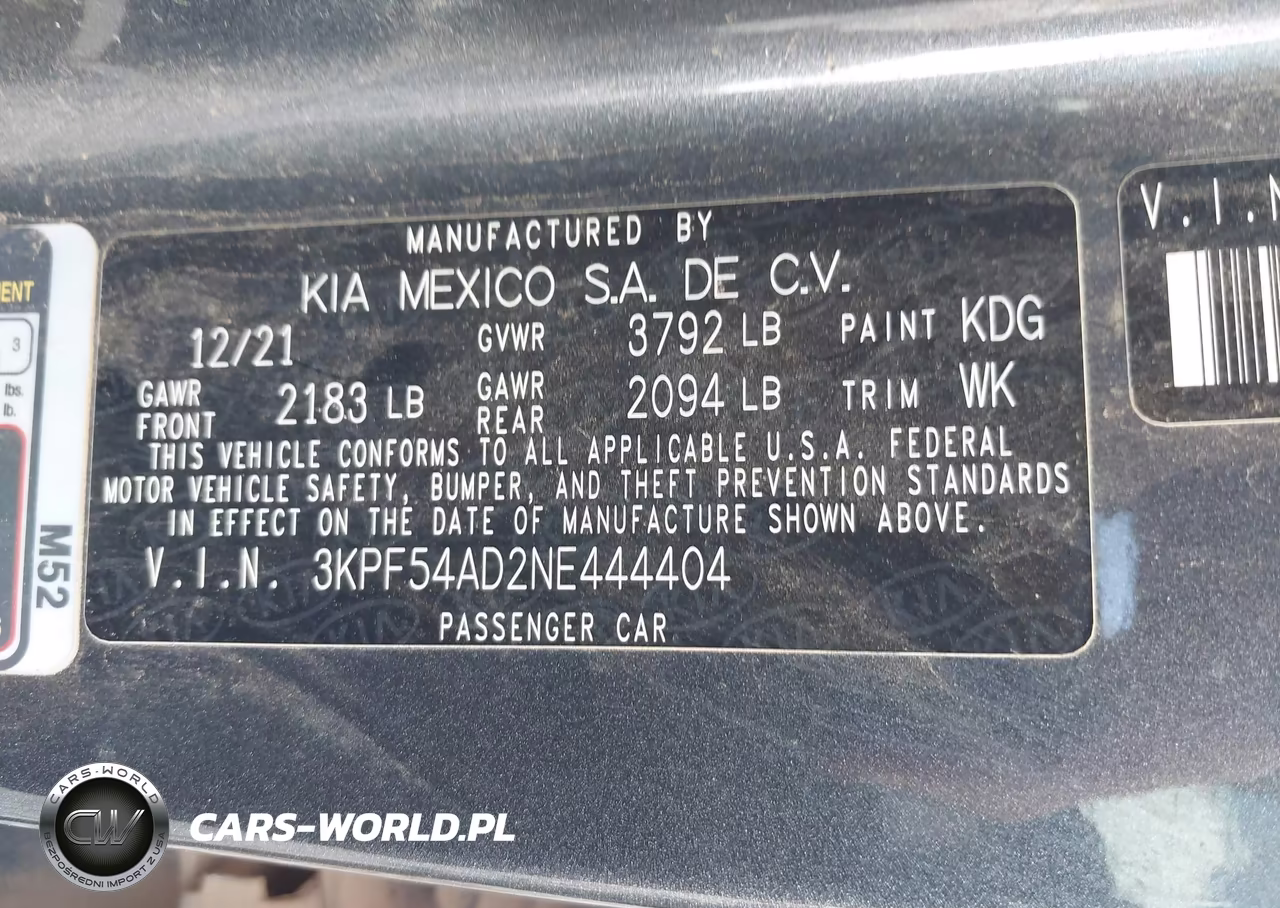 2022 Kia Forte Gt-Line VIN:3KPF54AD2NE444404 - 9