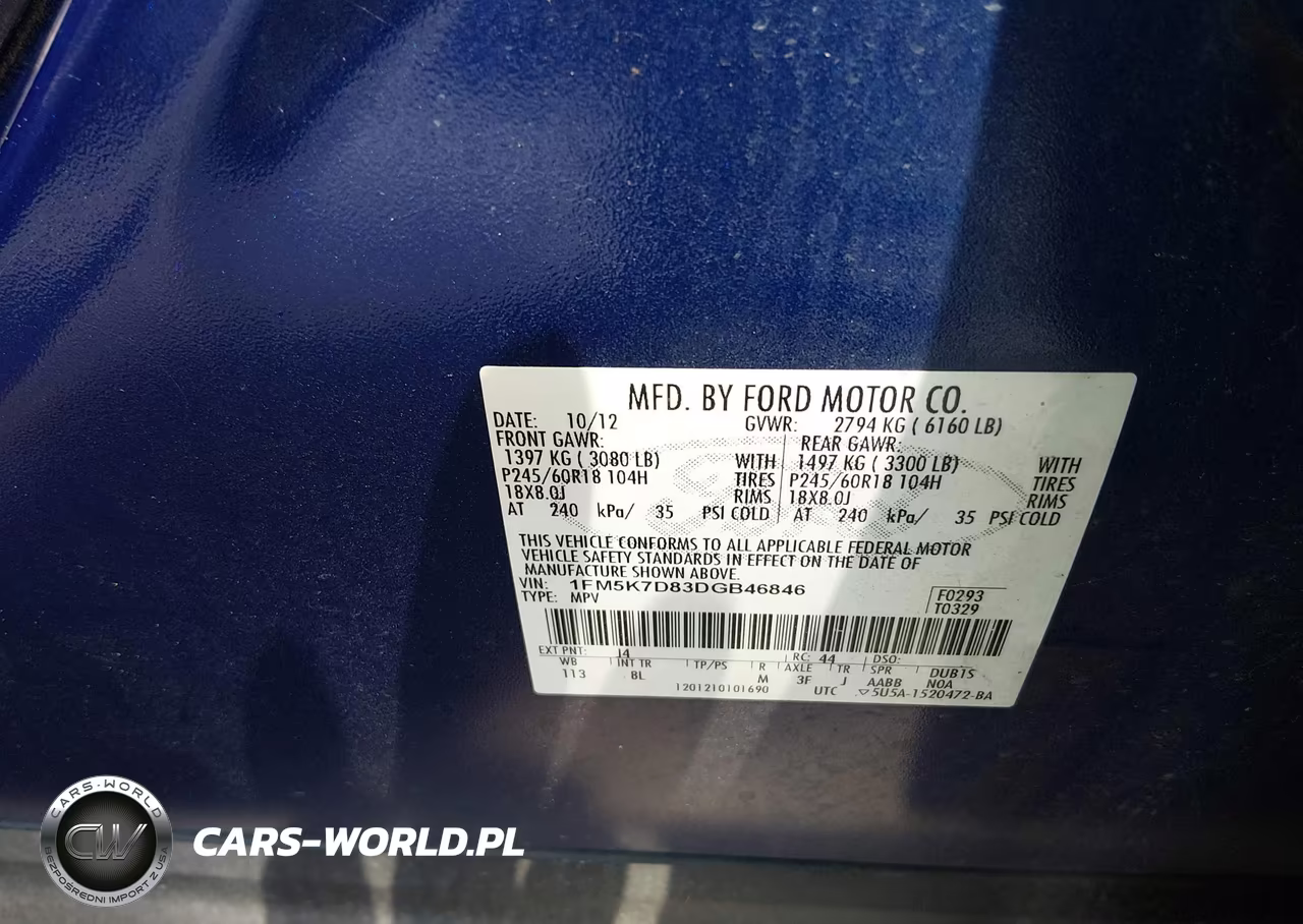 2013 Ford Explorer Xlt VIN:1FM5K7D83DGB46846 - 9