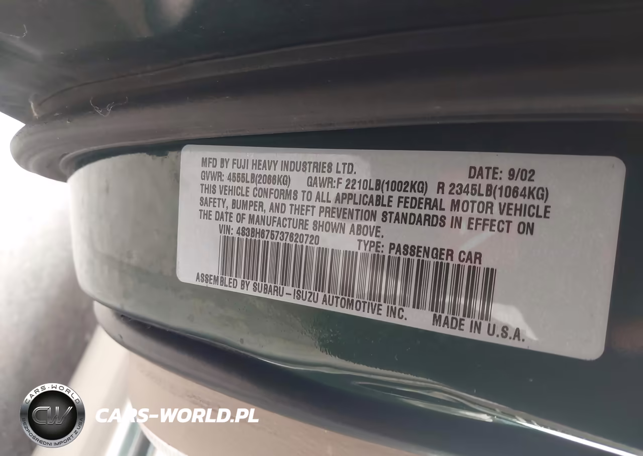 2003 Subaru Outback VIN:4S3BH675737620720 - 9
