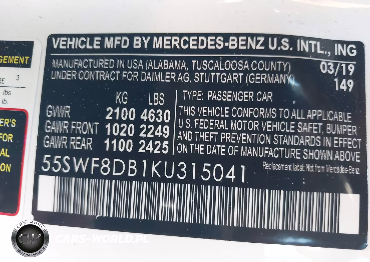 2019 Mercedes-Benz C 300 VIN:55SWF8DB1KU315041 - 9