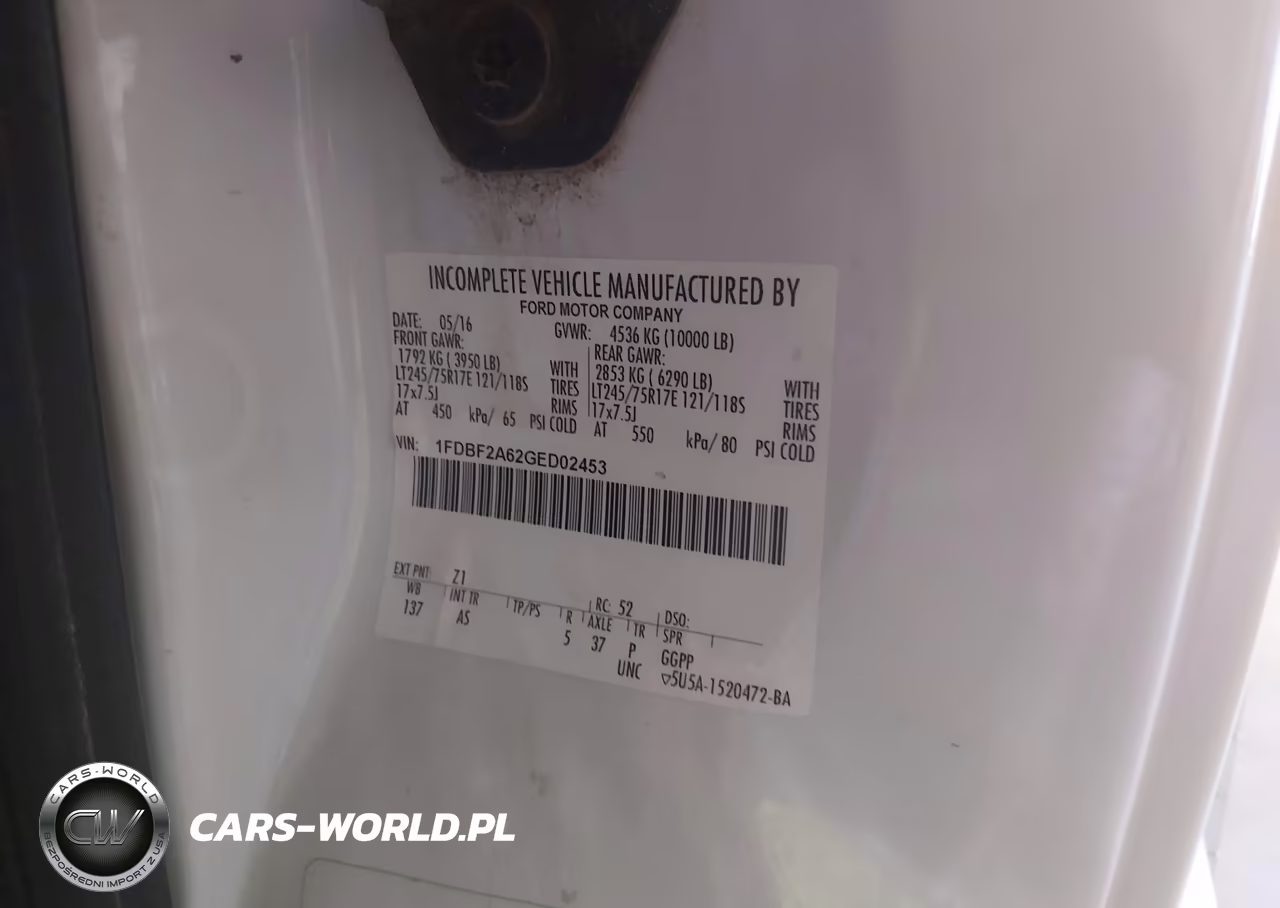 2016 Ford F-250 Xl VIN:1FDBF2A62GED02453 - 9
