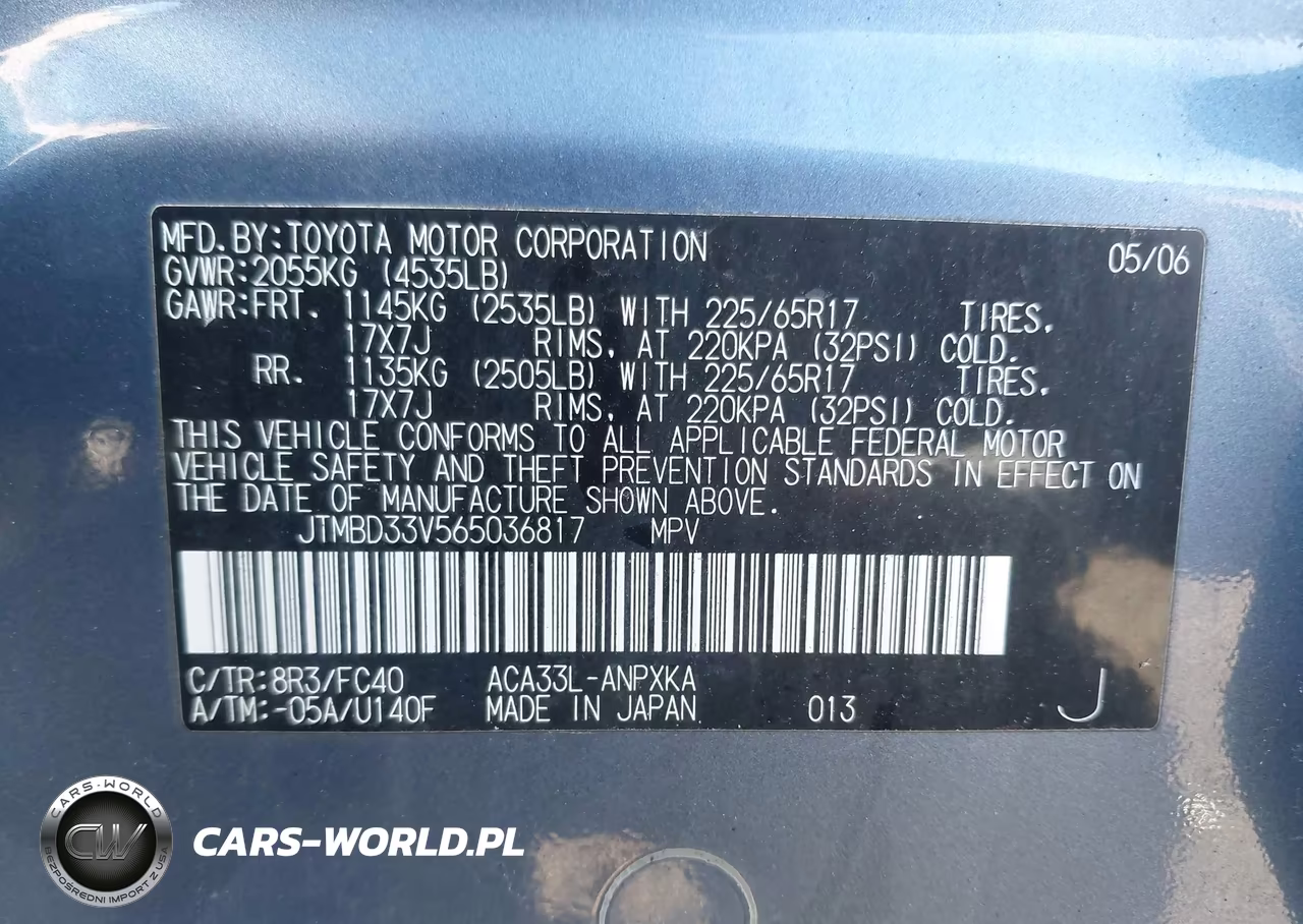 2006 Toyota Rav4 VIN:JTMBD33V565036817 - 9