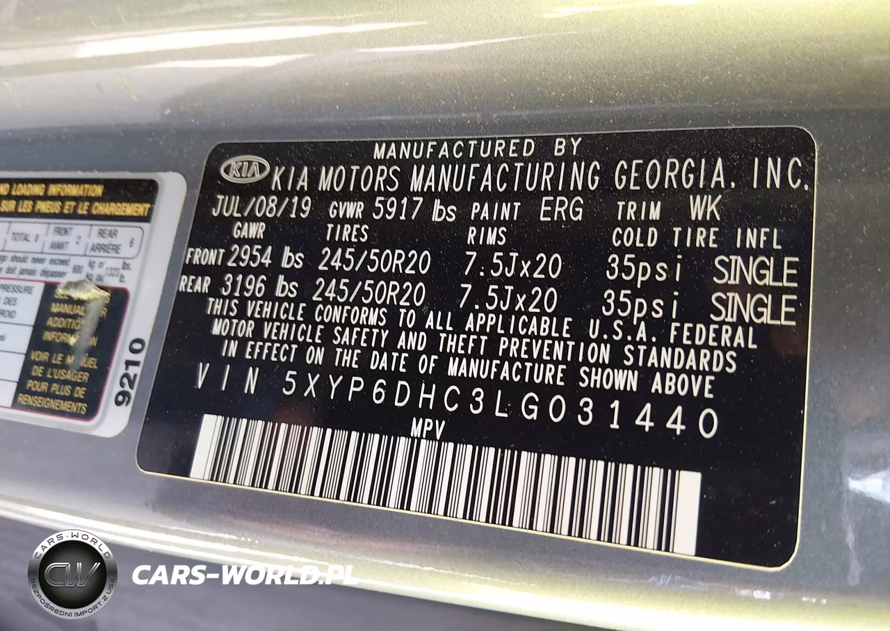 2020 Kia Telluride S VIN:5XYP6DHC3LG031440 - 9