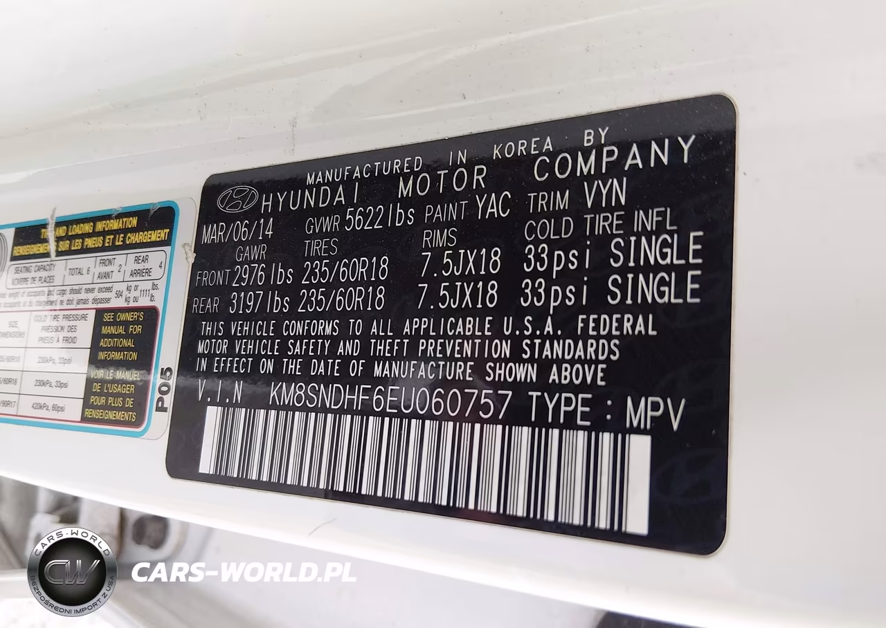 2014 Hyundai Santa Fe Limited VIN:KM8SNDHF6EU060757 - 9