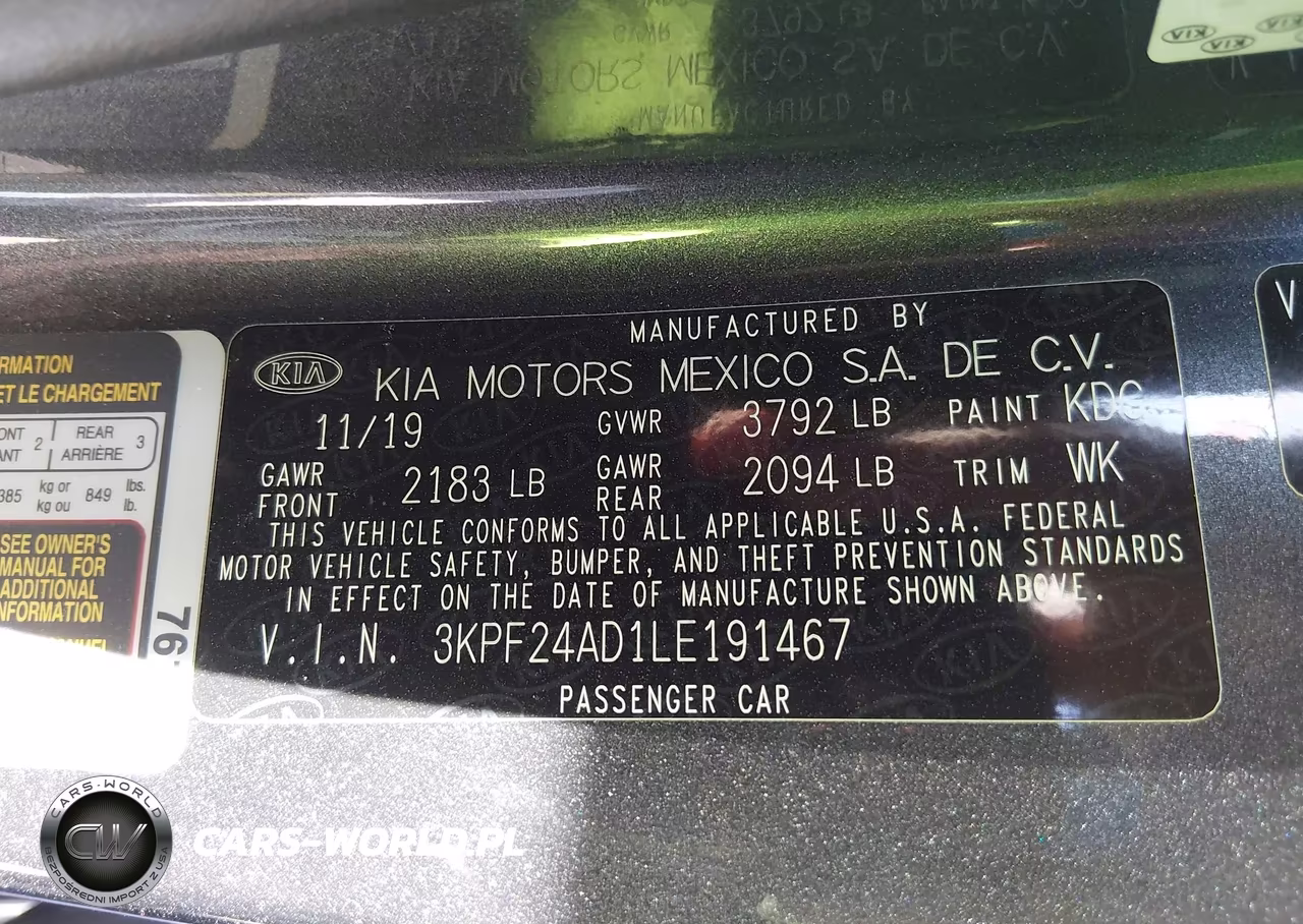 2020 Kia Forte Lxs VIN:3KPF24AD1LE191467 - 9