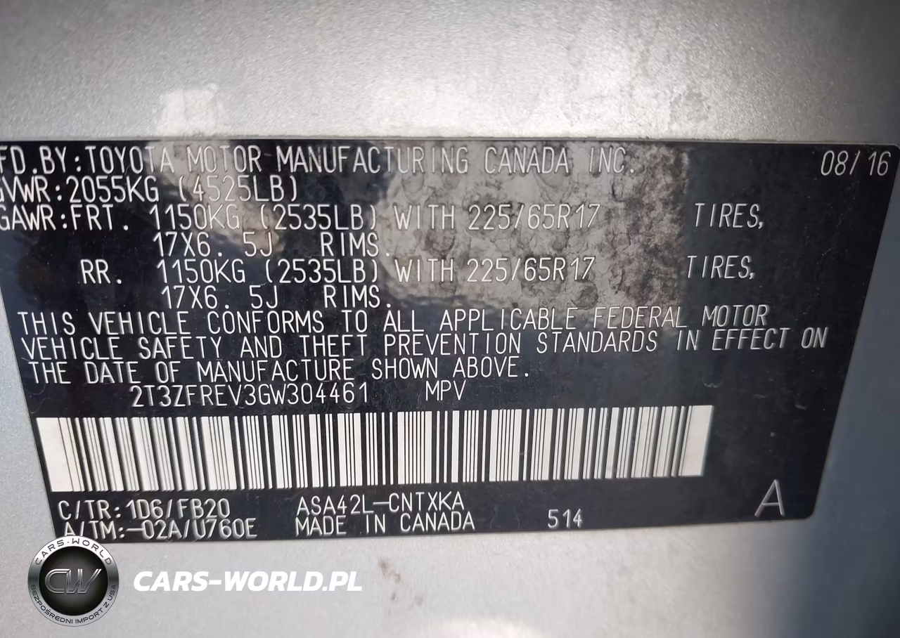 2016 Toyota Rav4 Le VIN:2T3ZFREV3GW304461 - 9
