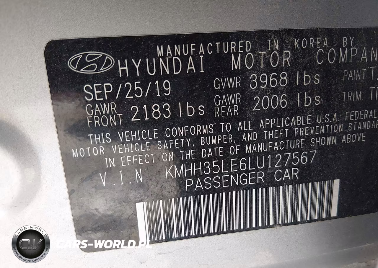 2020 Hyundai Elantra Gt VIN:KMHH35LE6LU127567 - 9