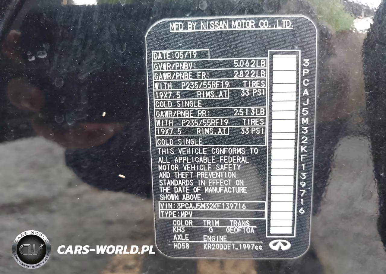 2019 Infiniti Qx50 Luxe VIN:3PCAJ5M32KF139716 - 9