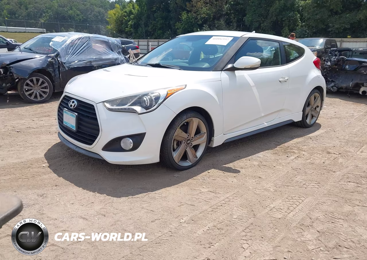 2014 Hyundai Veloster Turbo W-Blue VIN:KMHTC6AE1EU208126 - 2