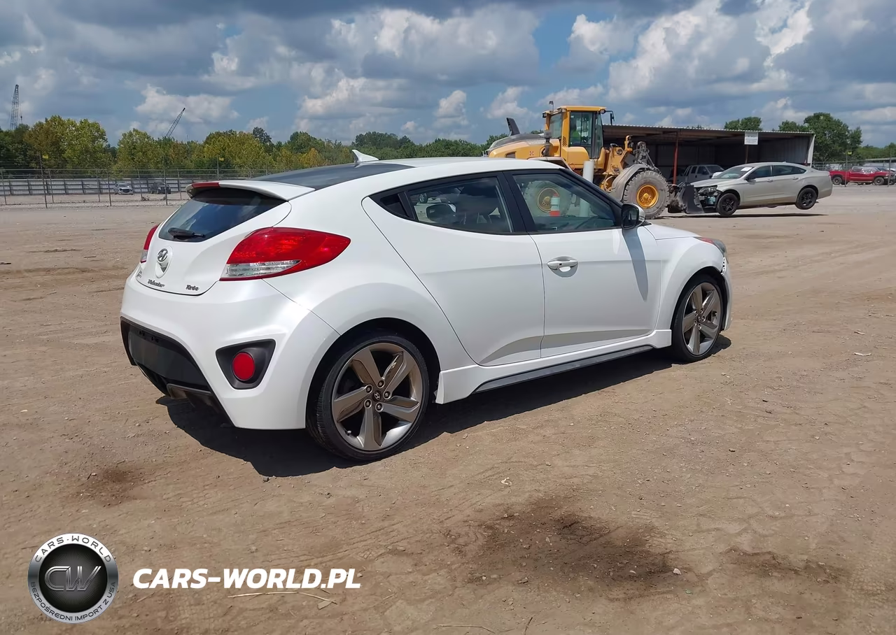 2014 Hyundai Veloster Turbo W-Blue VIN:KMHTC6AE1EU208126 - 4