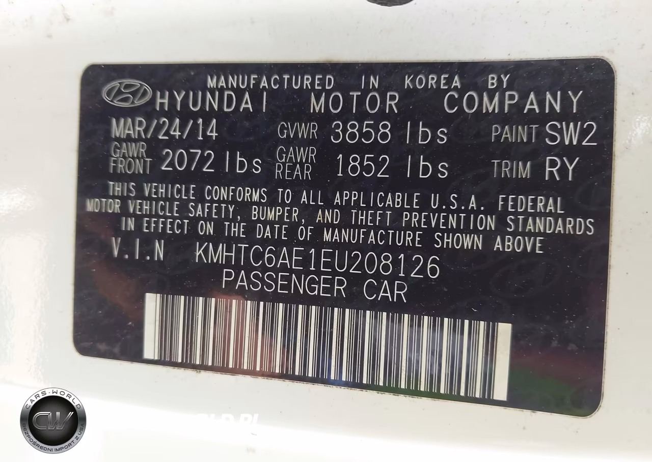 2014 Hyundai Veloster Turbo W-Blue VIN:KMHTC6AE1EU208126 - 9