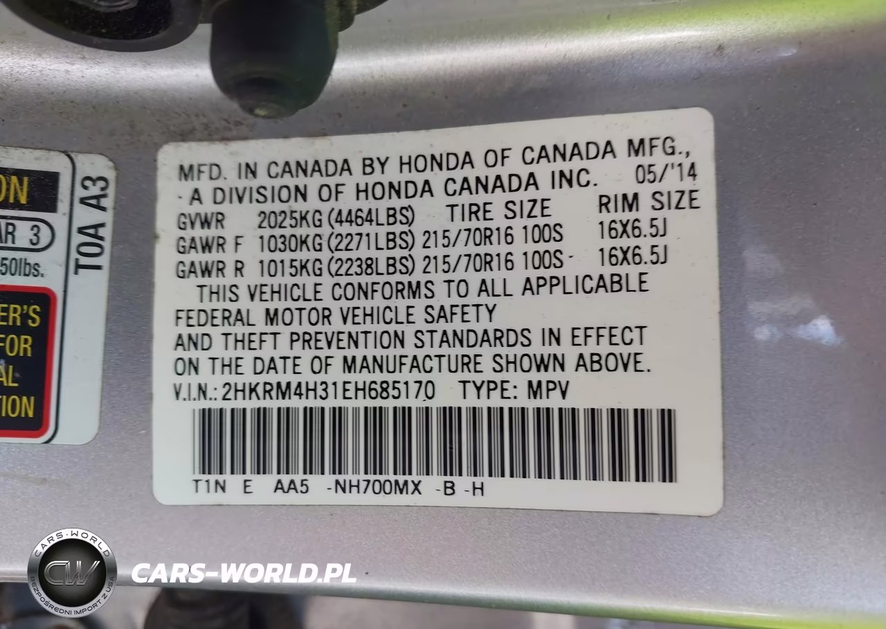 2014 Honda Cr-V Lx VIN:2HKRM4H31EH685170 - 9