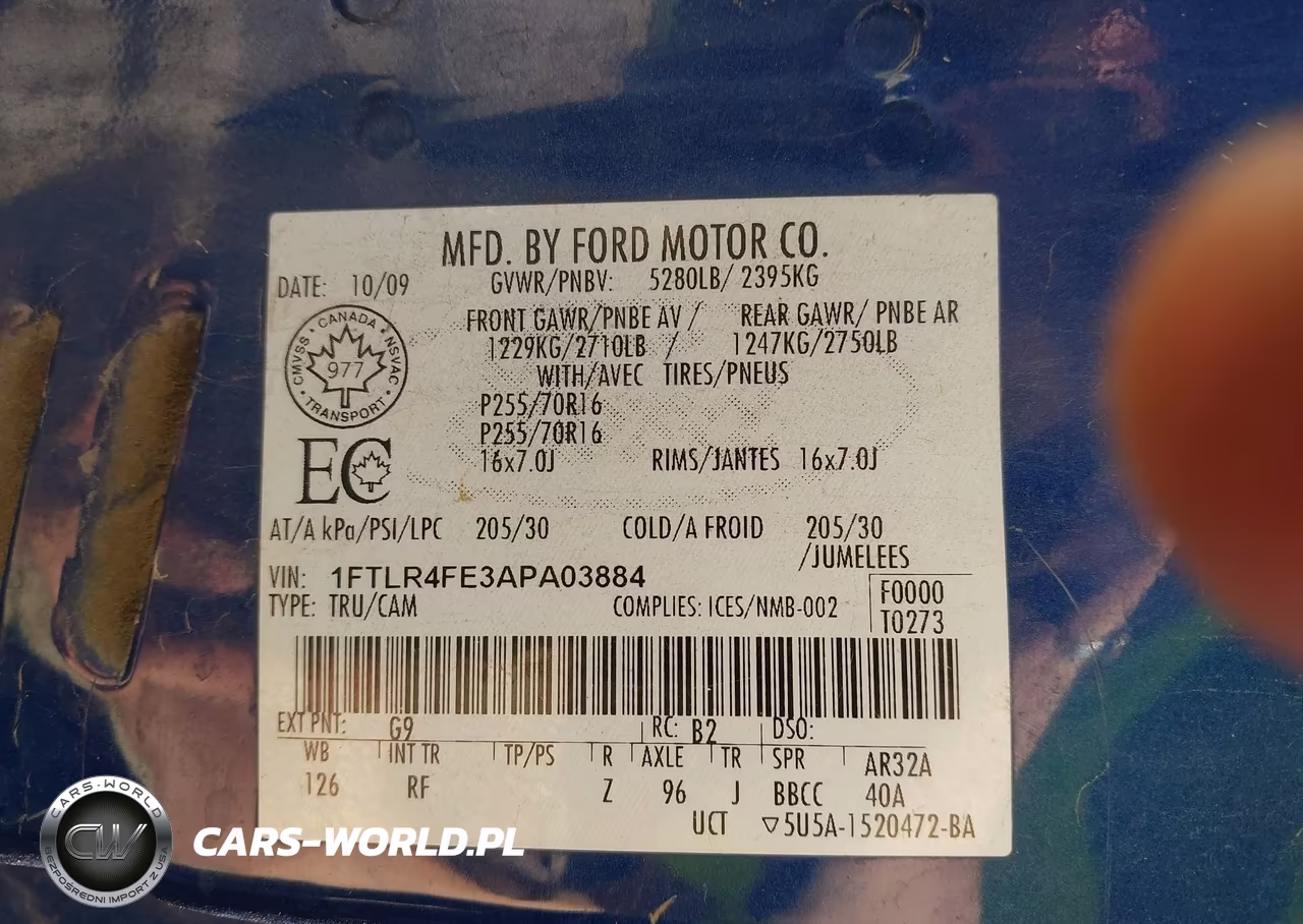 2010 Ford Ranger Sport-Xlt VIN:1FTLR4FE3APA03884 - 9