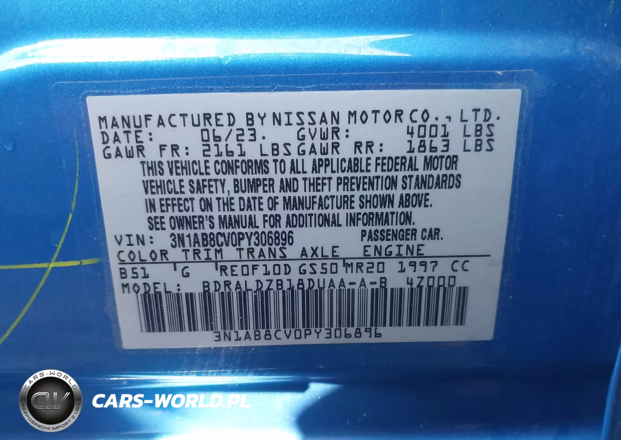 2023 Nissan Sentra Sv Xtronic Cvt VIN:3N1AB8CV0PY306896 - 9