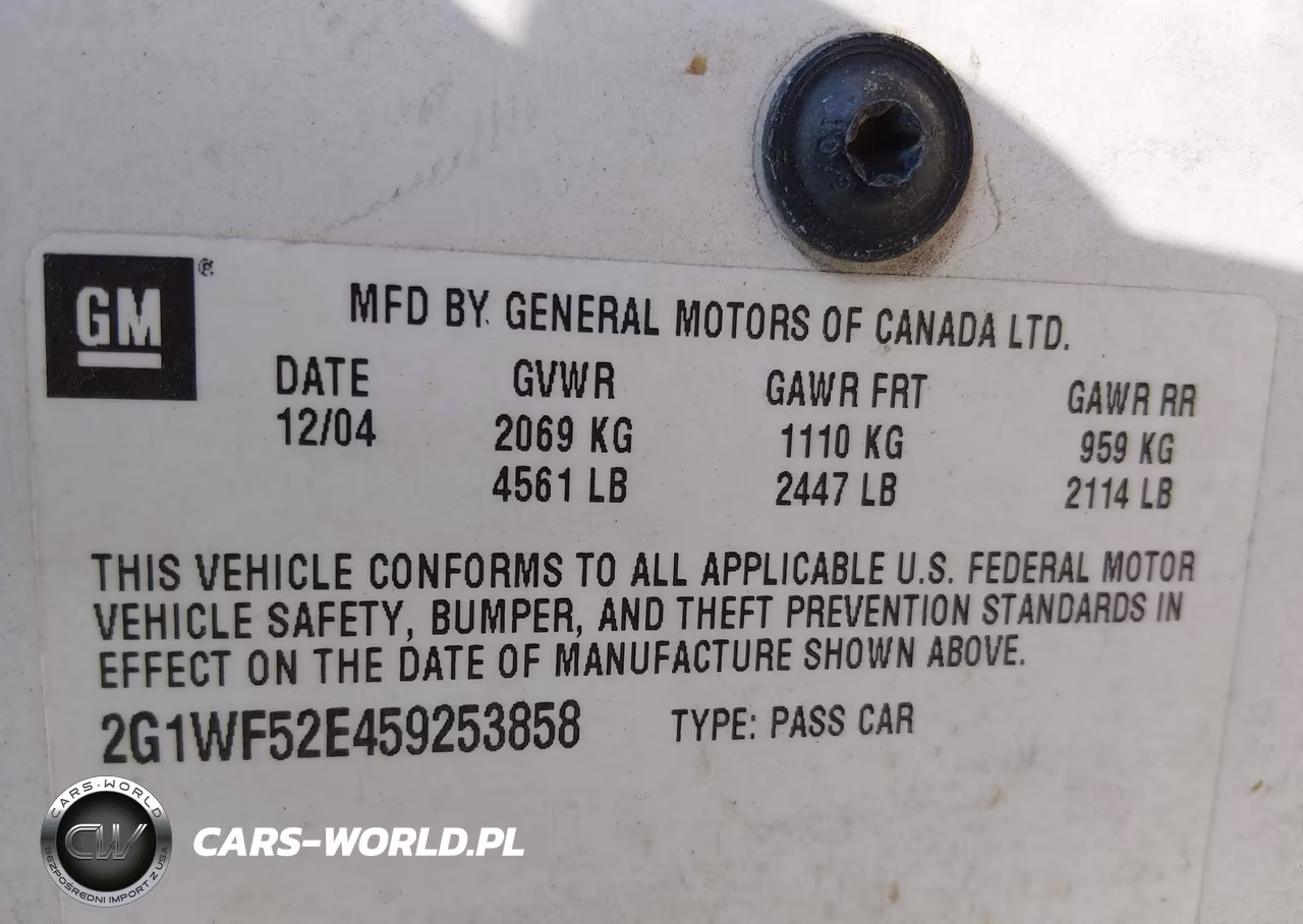 2005 Chevrolet Impala VIN:2G1WF52E459253858 - 9
